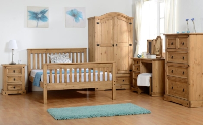 Image: 6929 - Monaco Double Bed High - Waxed